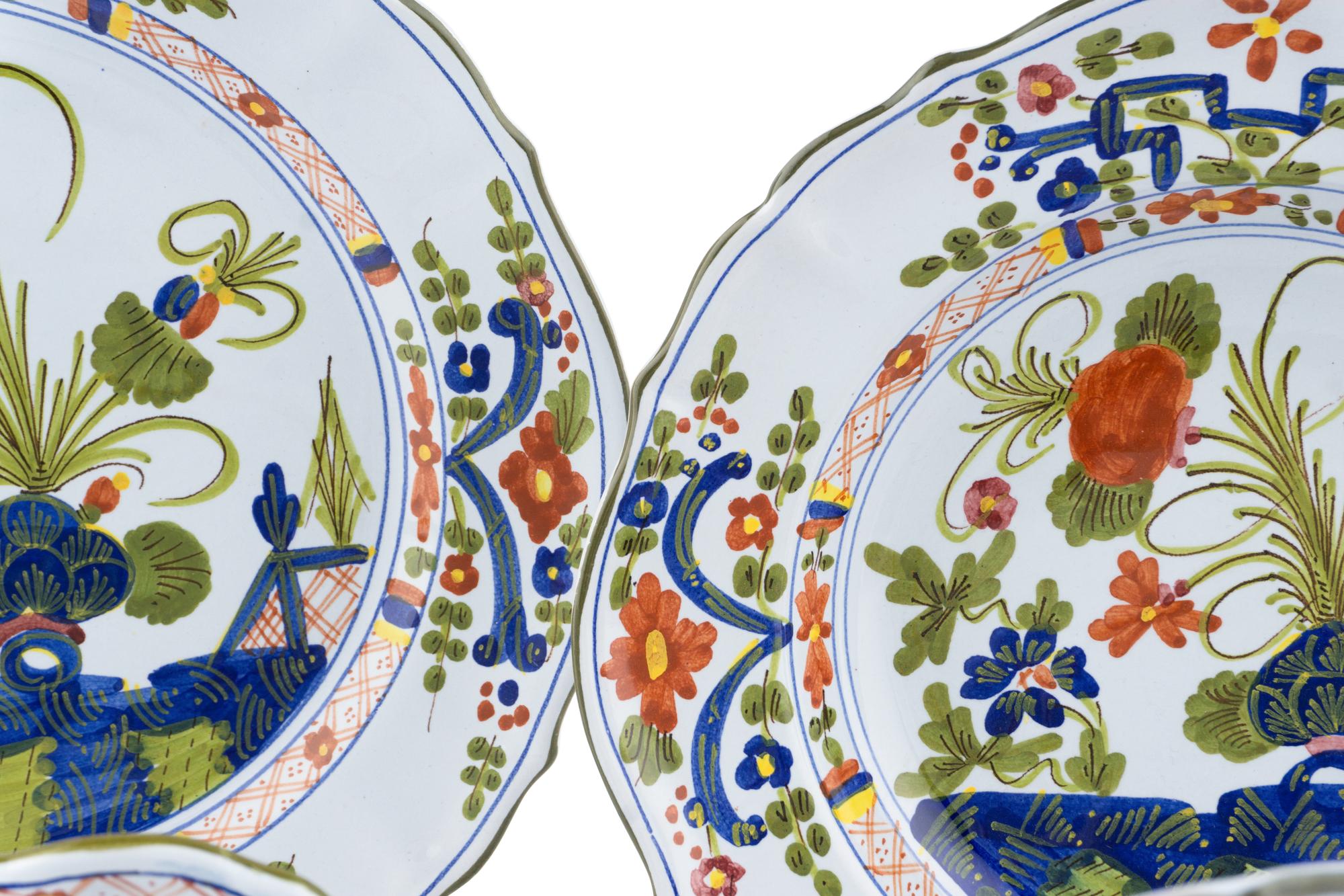A Garofano Faenza for Sigma Taste Setter Blue Carnation Porcelain Dinner Service
