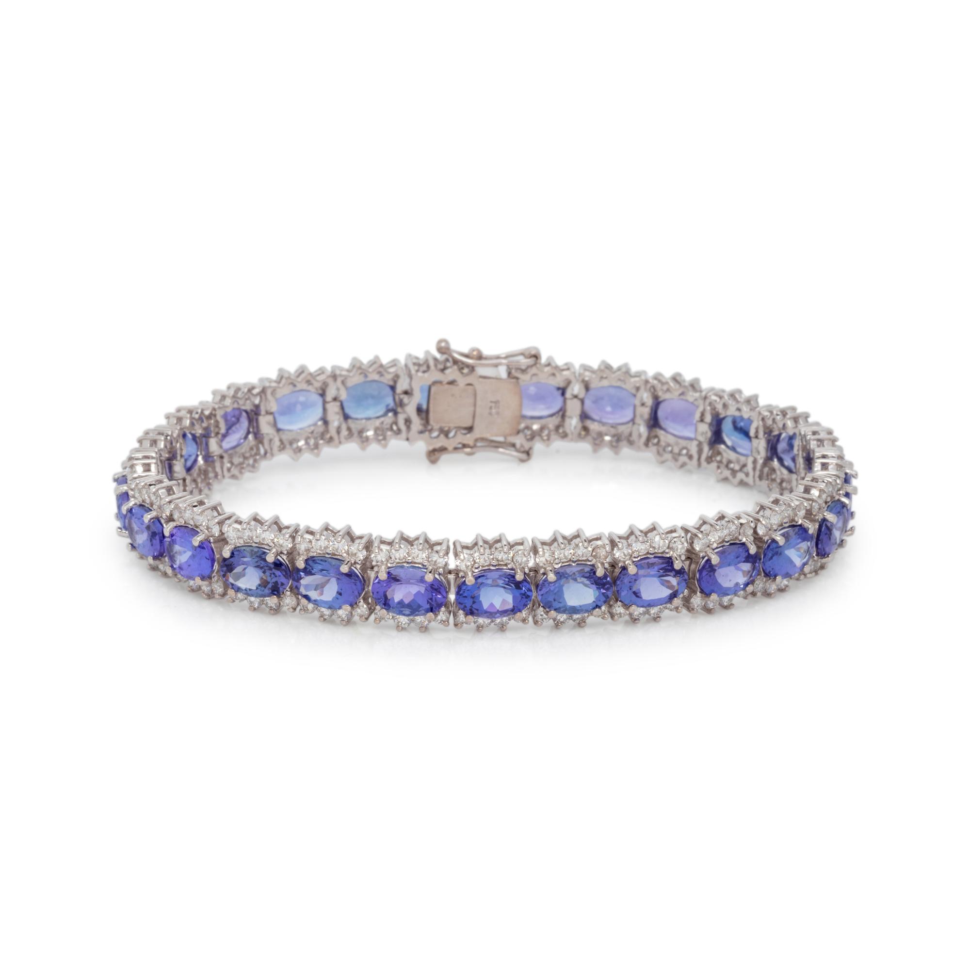 TANZANITE AND DIAMOND BRACELET