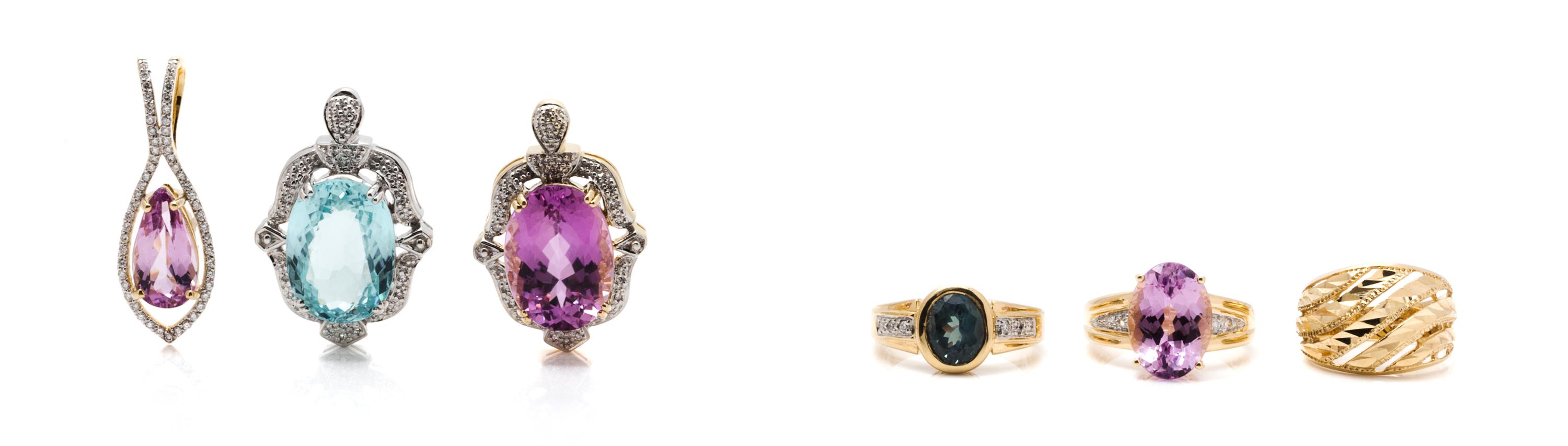A Collection of Gold, Diamond and Gemstone Jewelry, 29.80 dwts.