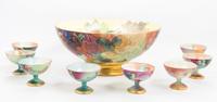 A T&V Limoges Punch Set Diameter of bowl 18 1/4 inches. — 19TH/20TH CENTURY