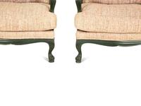 A Pair of Carved and Painted Fauteuils — 20th/21st Century