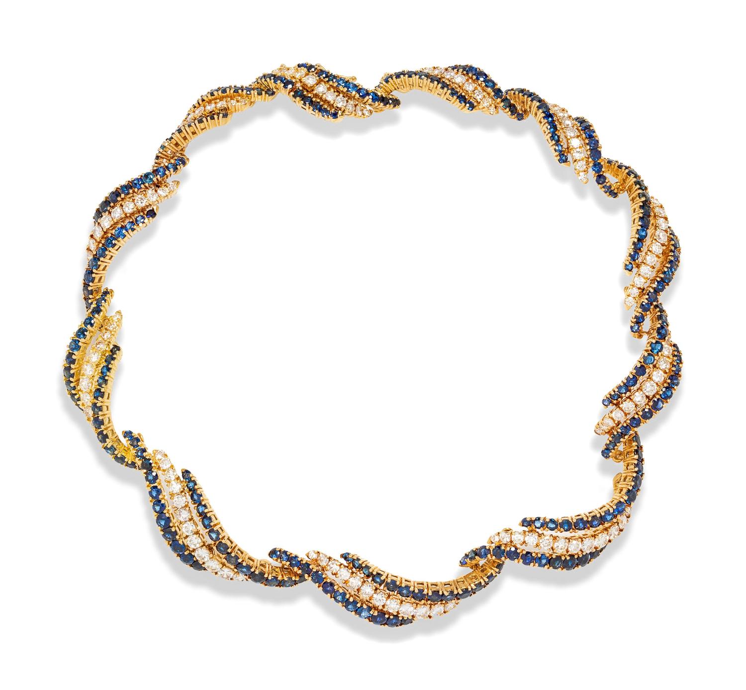 Diamond and Sapphire Necklace