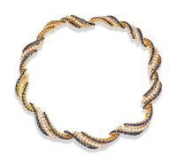 Diamond and Sapphire Necklace