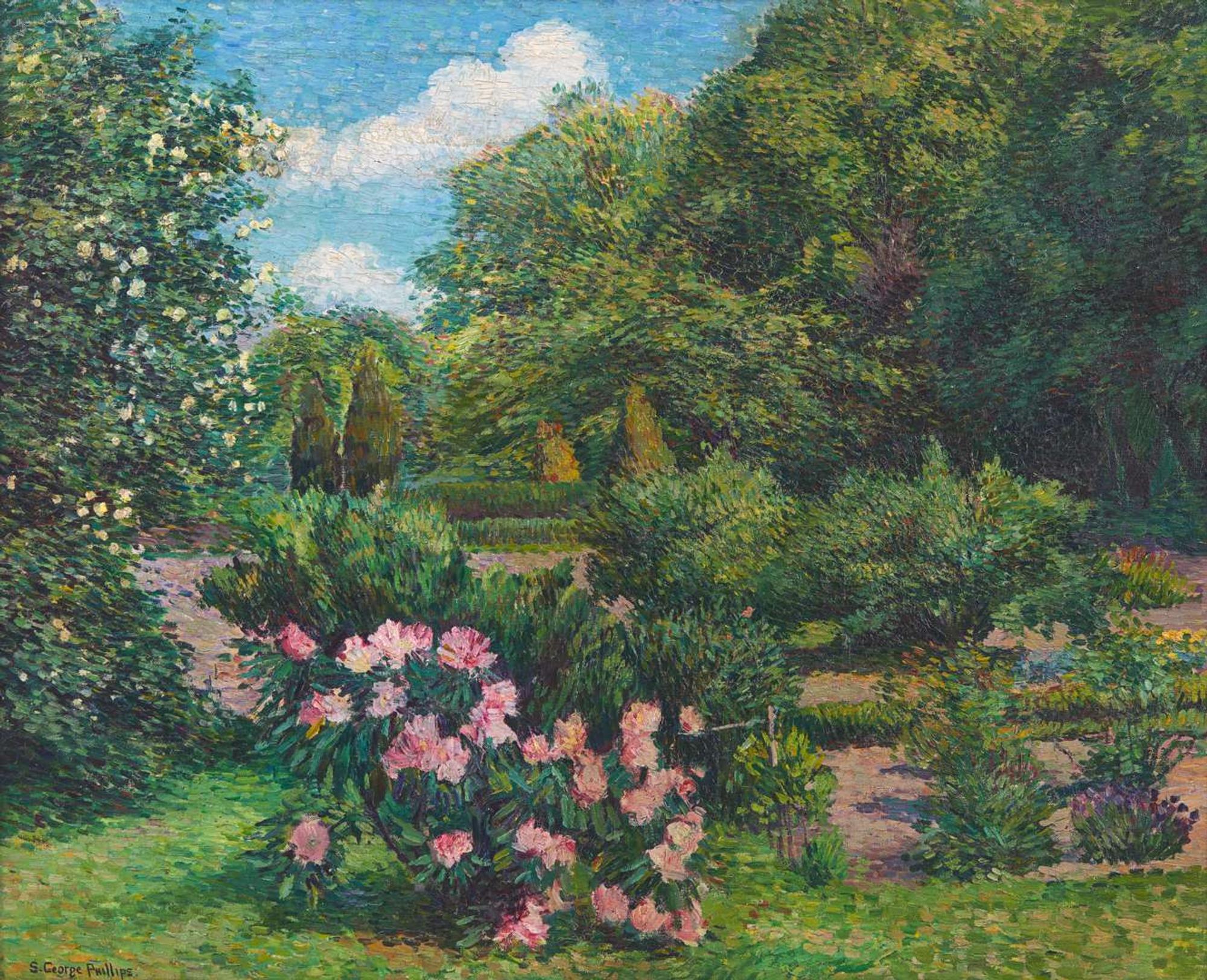 Samuel George Phillips (American, 1890-1965) - Garden Scene