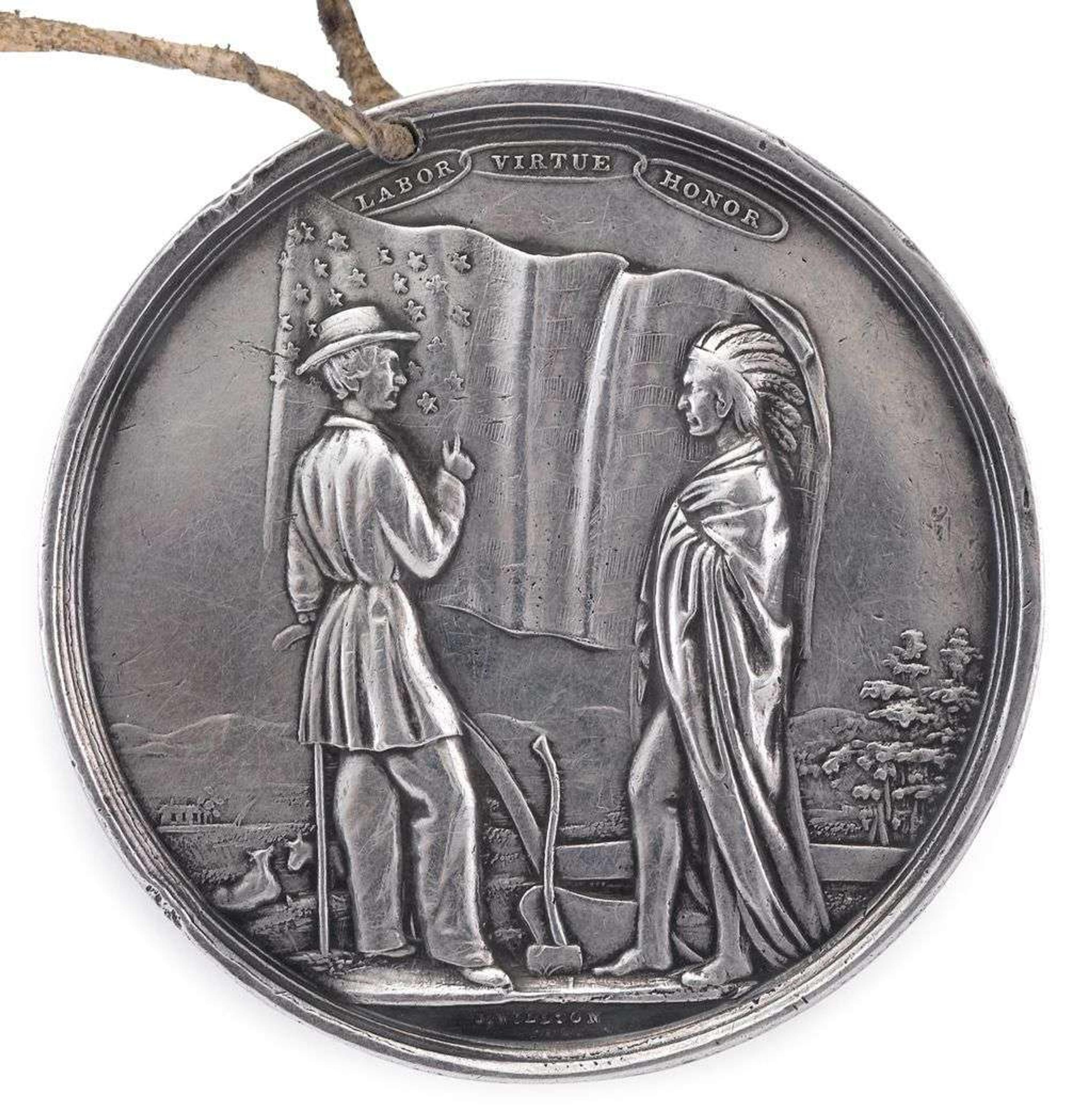 1853 silver Franklin Pierce Indian Peace Medal obverse: salathiel ellis (1803-1879) reverse: john willson