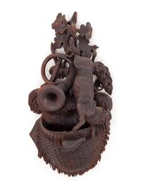 A Black Forest Carved Wall Pocket