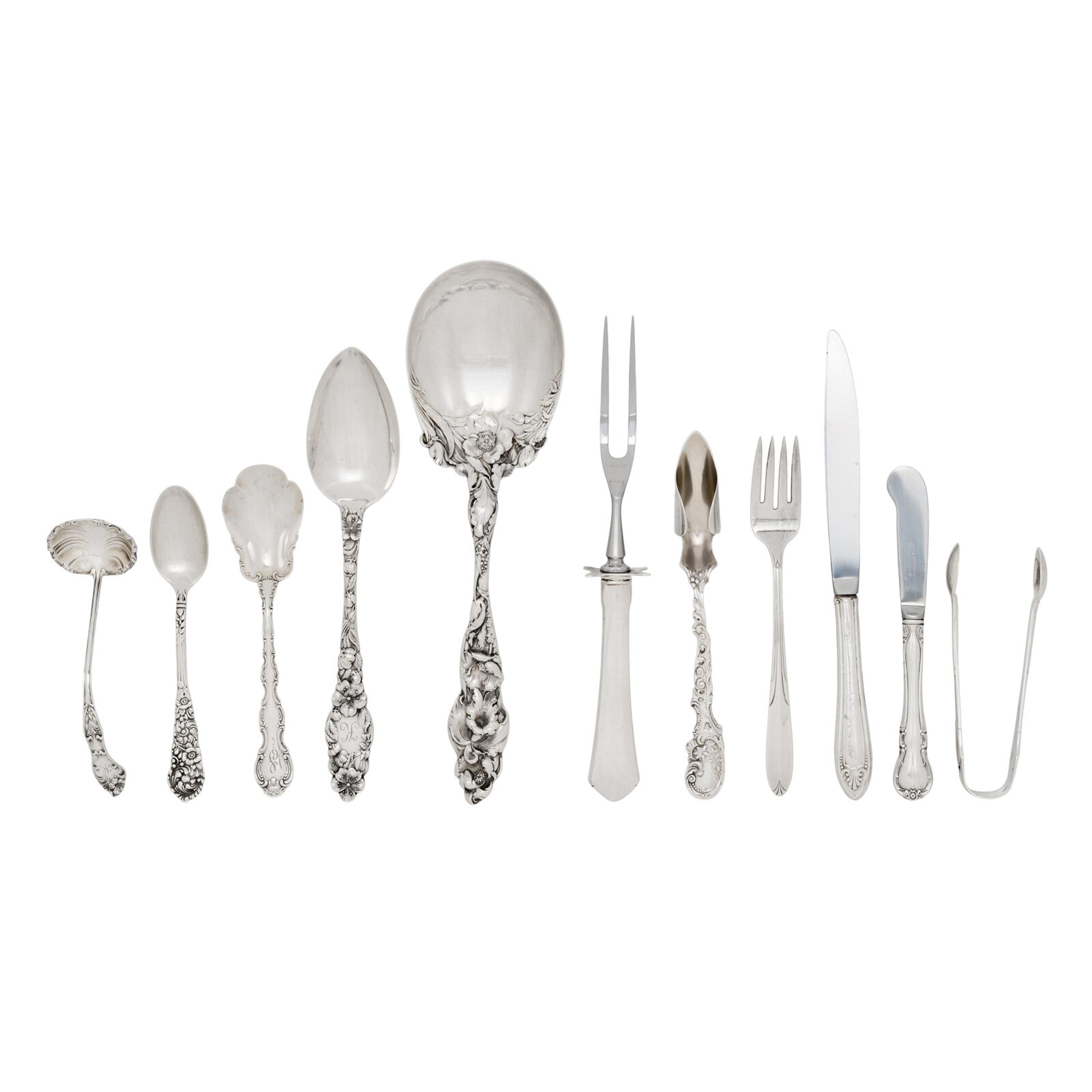 A Group of Silver Flatware Articles