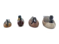 A Group of Carved and Polychromed Painted Artist Duck Decoys