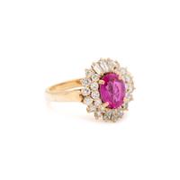 PINK SAPPHIRE AND DIAMOND RING