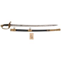 Imported US Model 1850 Foot Officers Sword Presented to Capt. E.R. Lee 11th CT from the Sharps Rifle Factory - KIA at New Bern with CDV