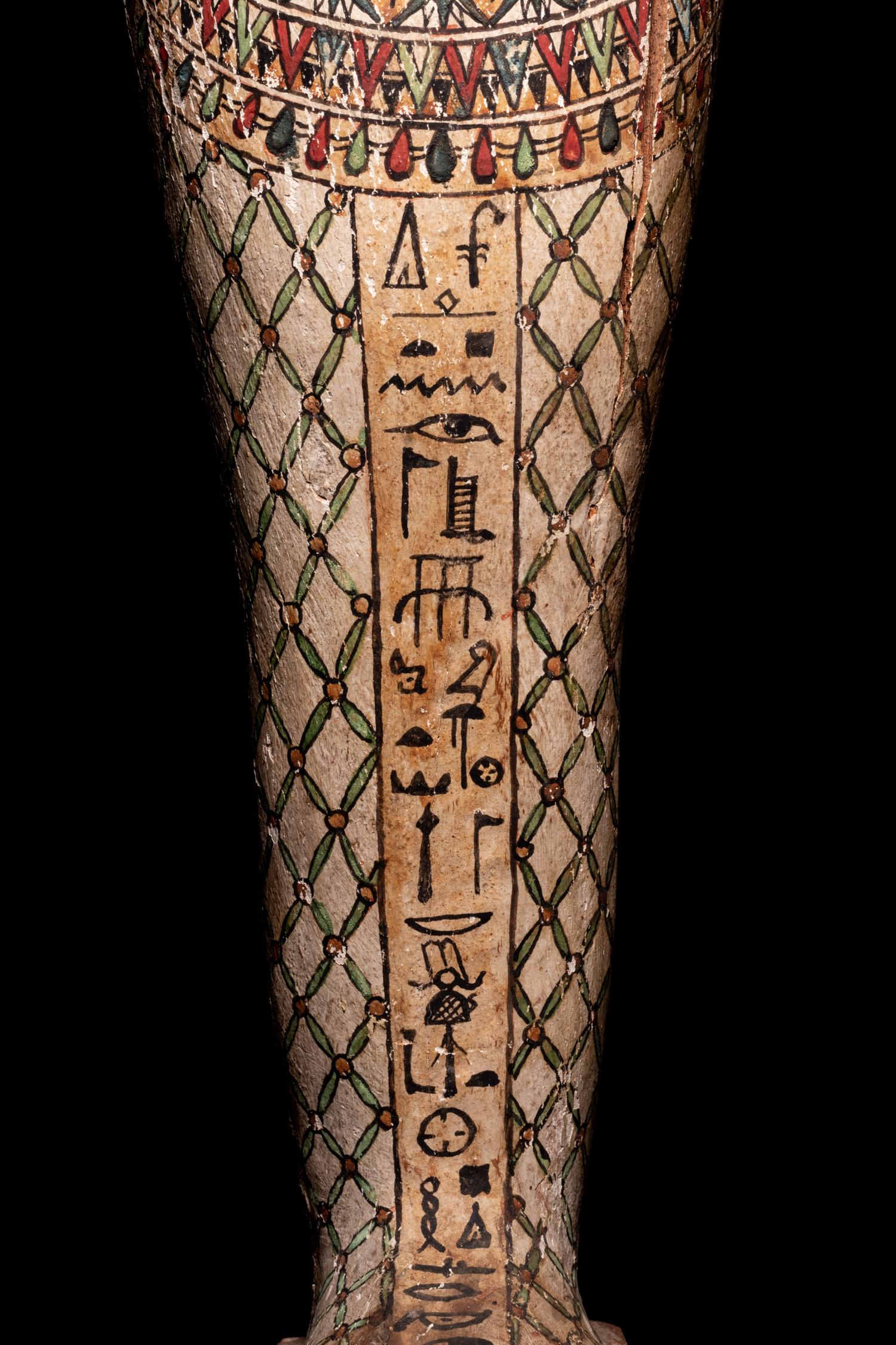 An Egyptian Painted Wood Ptah-Sokar-Osiris