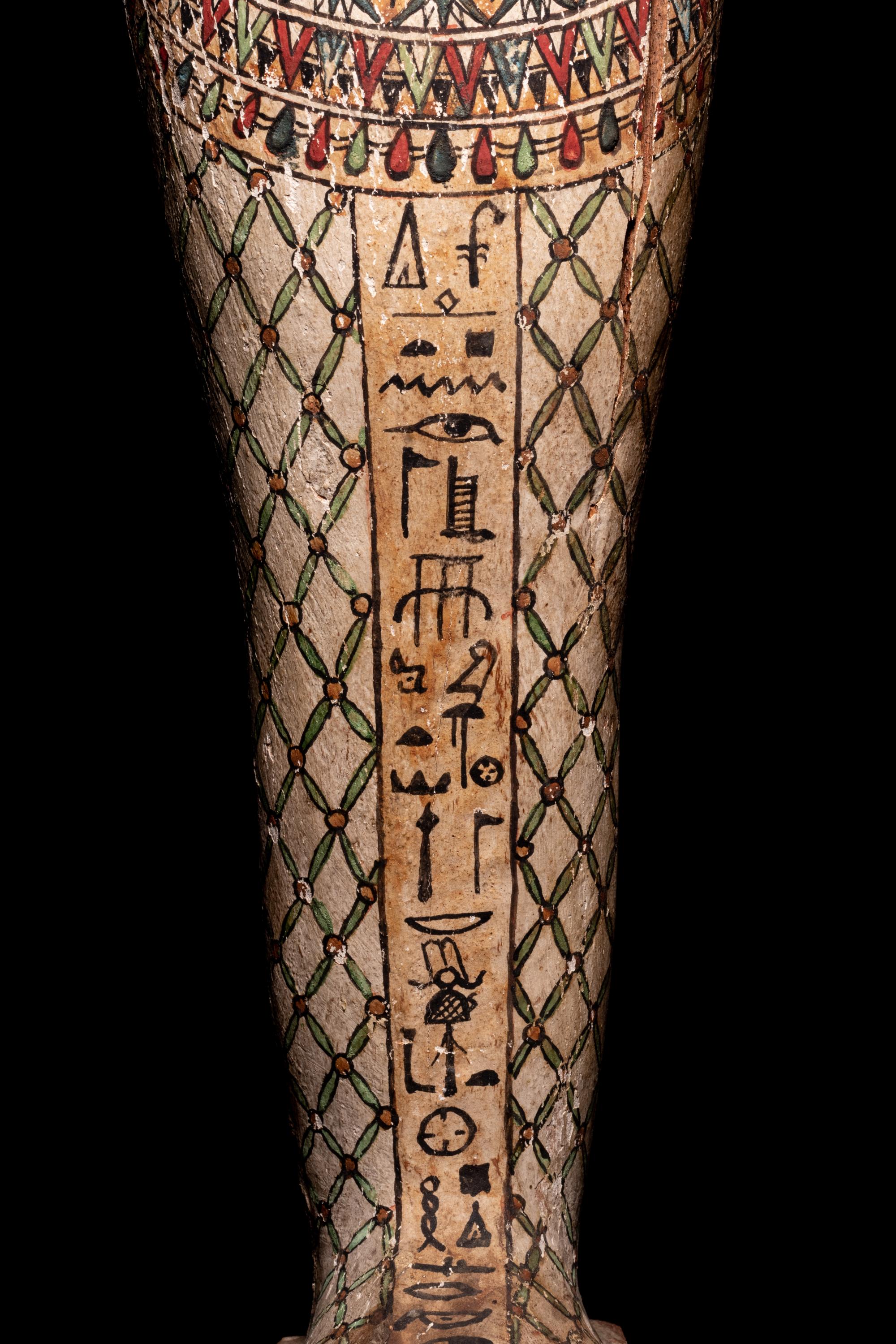 An Egyptian Painted Wood Ptah-Sokar-Osiris