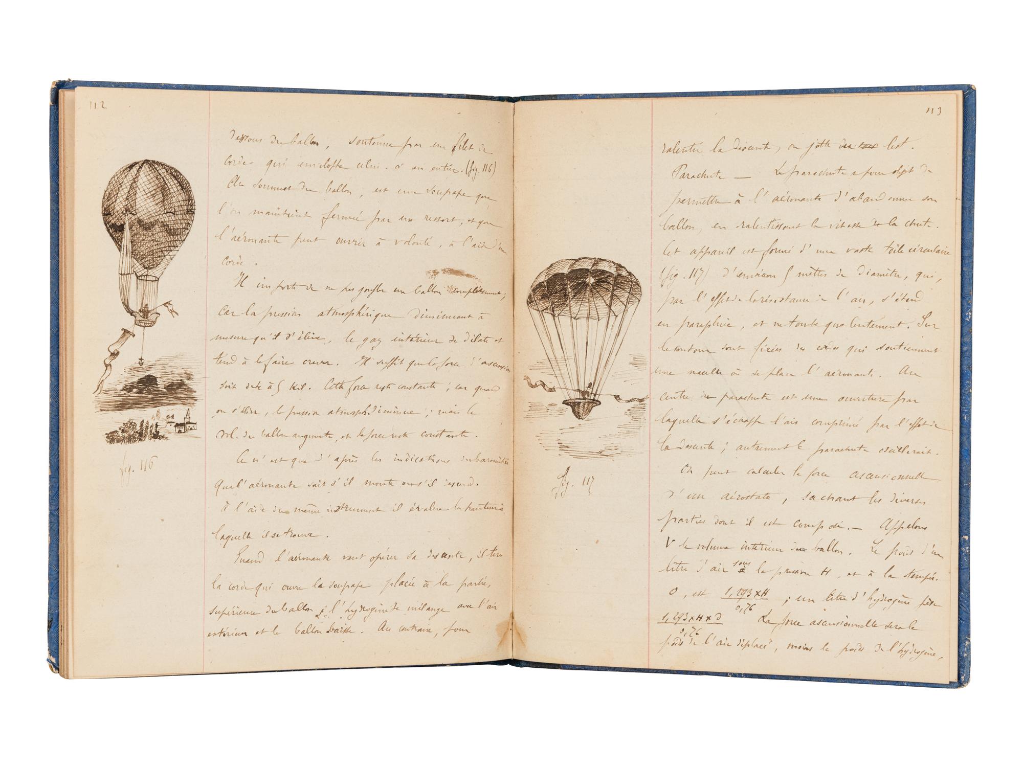 [CHEMISTRY -- MANUSCRIPTS]. A group of 4 notebooks of student’s lecture notes, comprising: