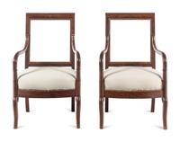 A Pair of Louis Philippe Mahogany Armchairs