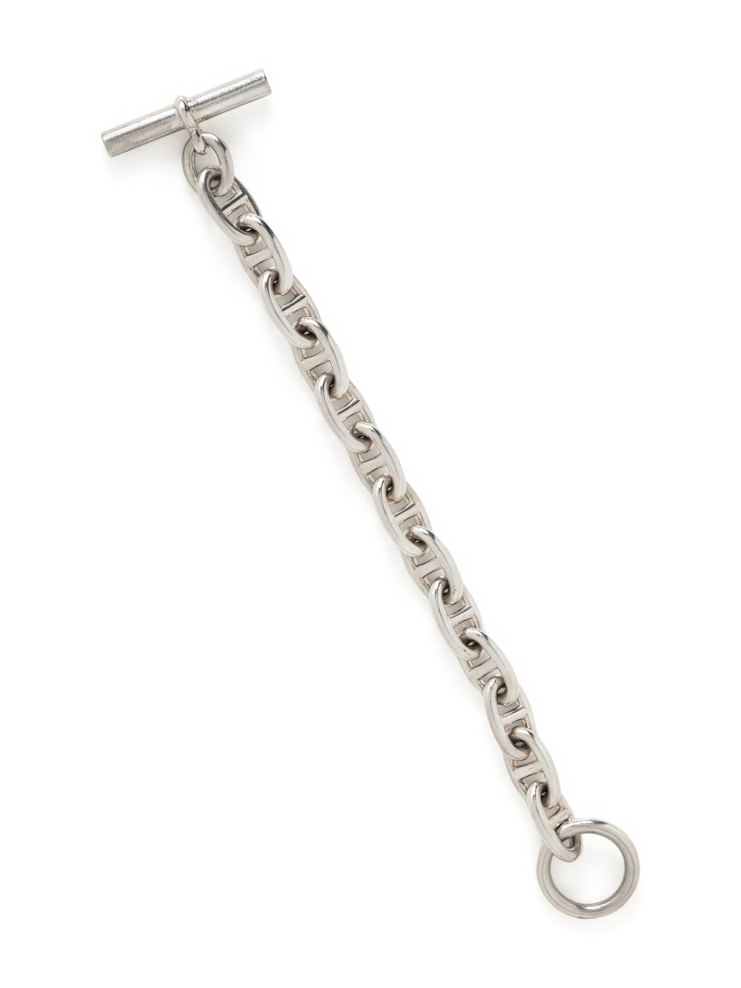 HERMÈS, SILVER 'CHAINE D'ANCRE' BRACELET