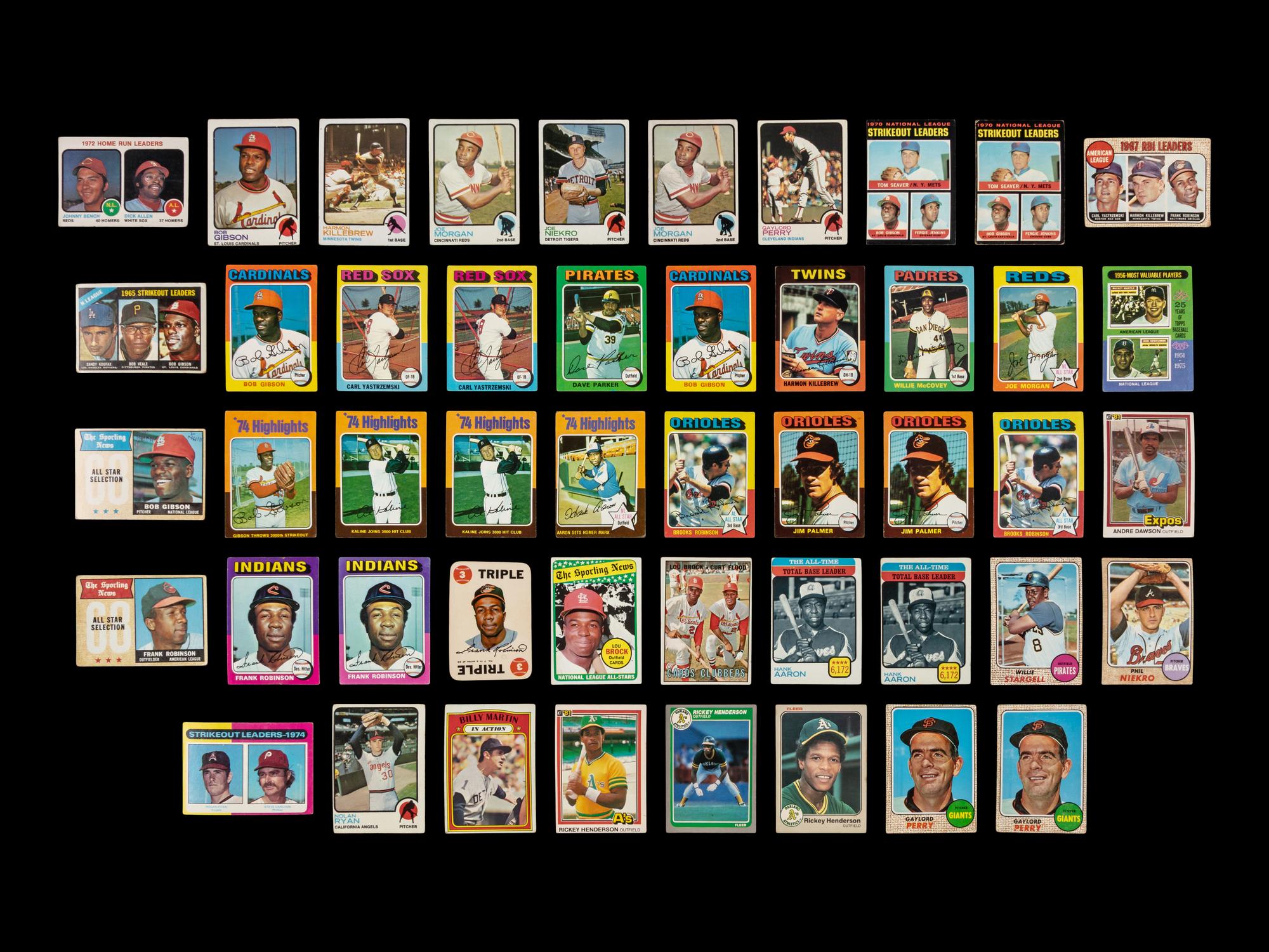 A Collection of Assorted 1960s-80 Hall of Fame Baseball Cards