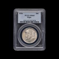 A 1936 Elgin Commemorative 50c Coin [PCGS MS65]