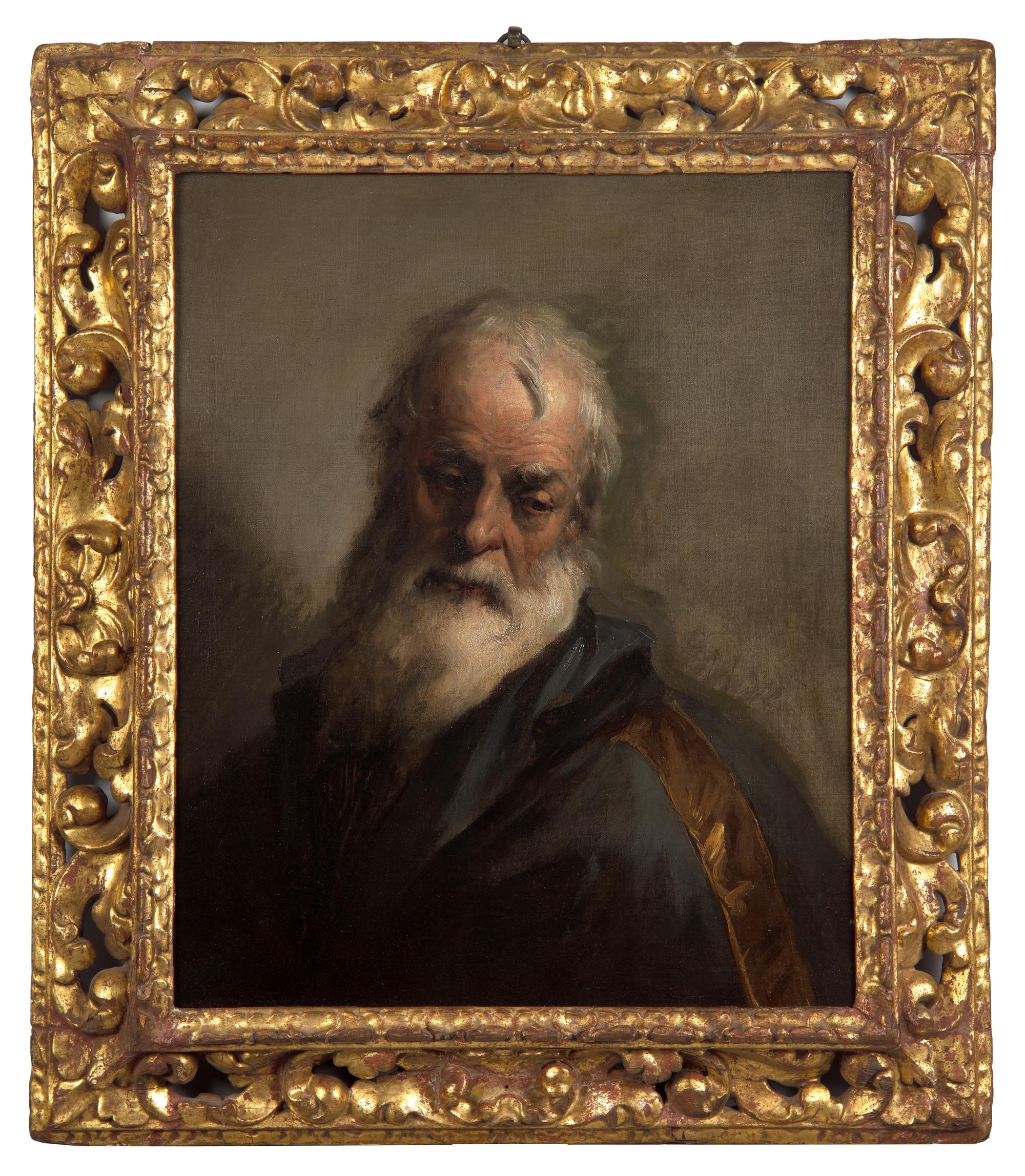 The Head of a Bearded Man Looking Down