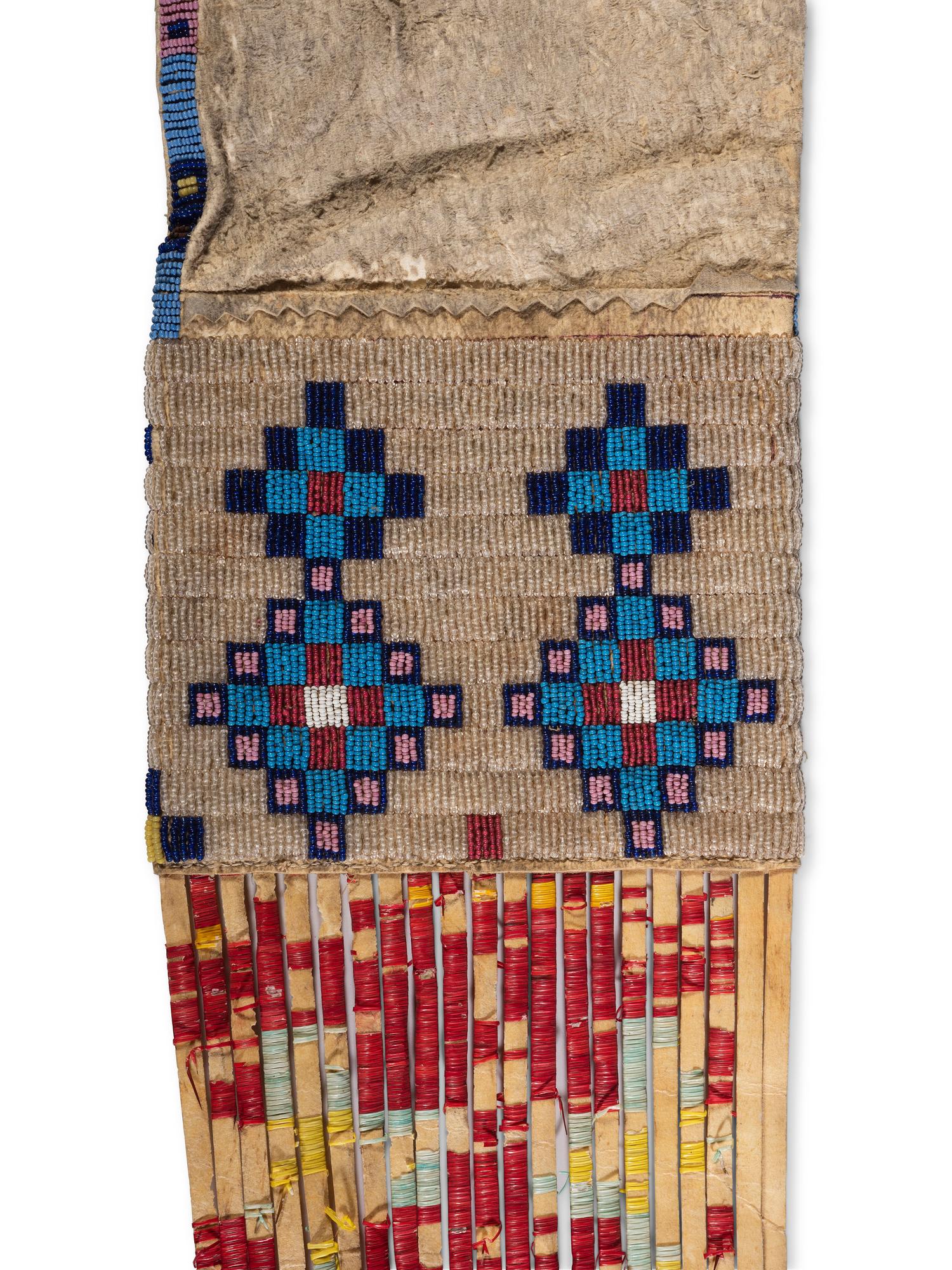 Sioux Beaded Hide Tobacco Bag