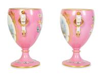 A Pair of Sèvres Style Porcelain Urns