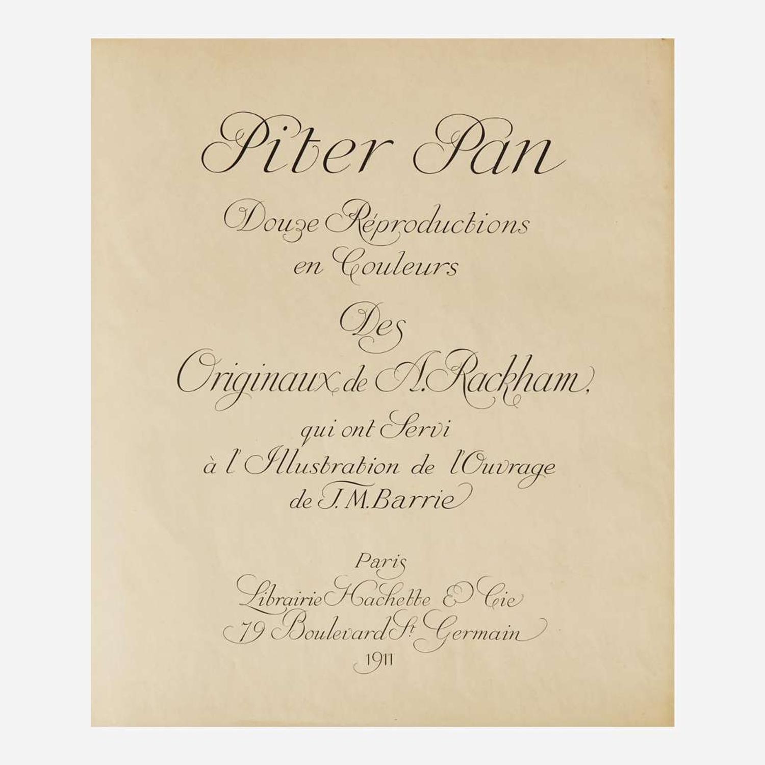 [Children's & Illustrated] [Rackham, Arthur] Piter Pan douze reproductions en couleurs...