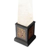 A Set of Four Graduated Rock Crystal Obelisks with Boulle Marquetry Bases