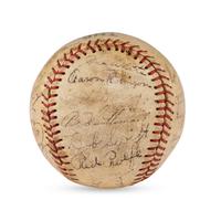 A 1950 Detroit Tigers Team Signed Autograph Baseball