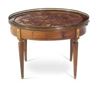 A Louis XVI Style Gilt Metal Mounted Low Table