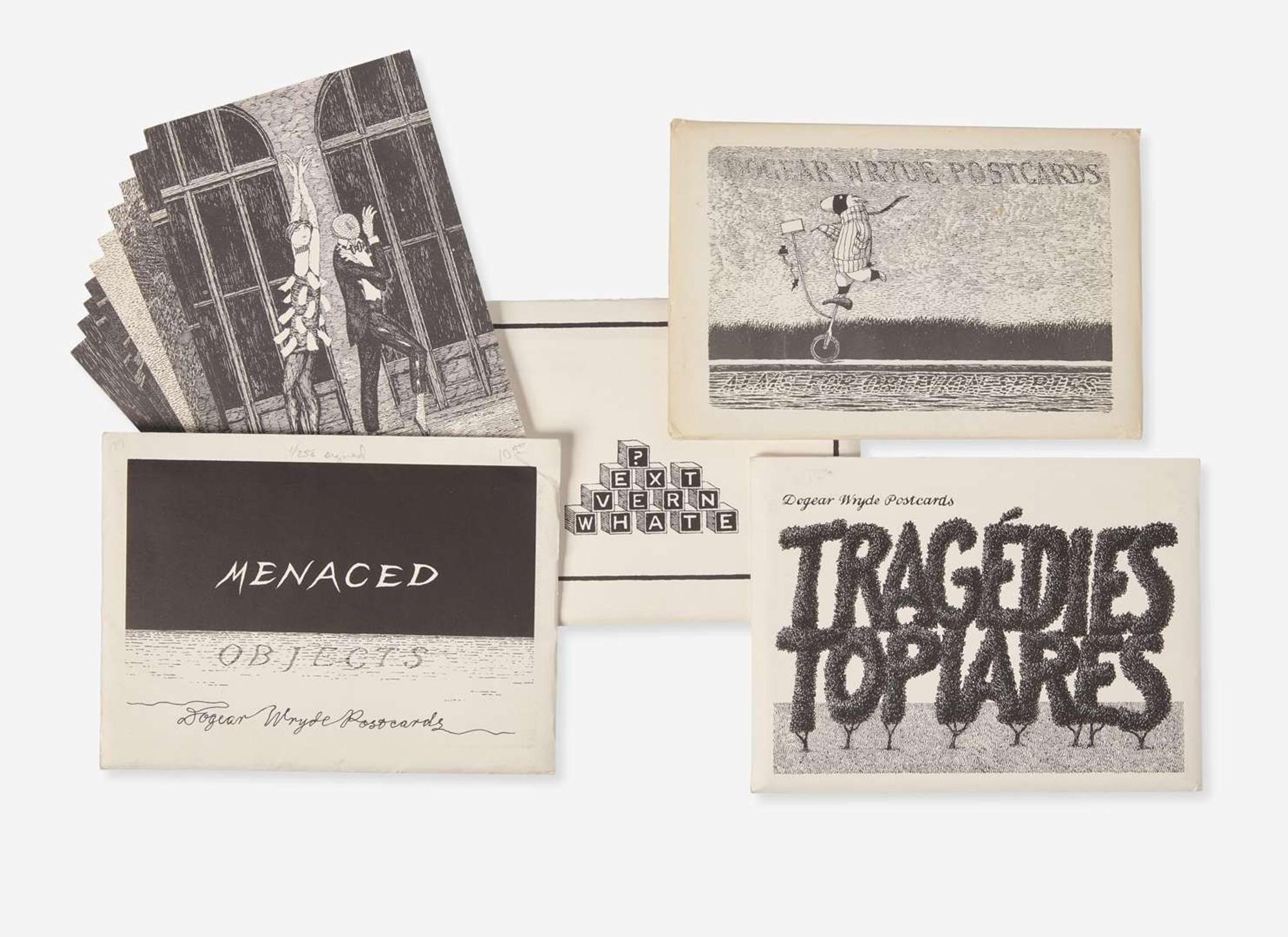 [Children's & Illustrated] [Gorey, Edward]: Group of 5 Sets of Dogear Wryde Postcards