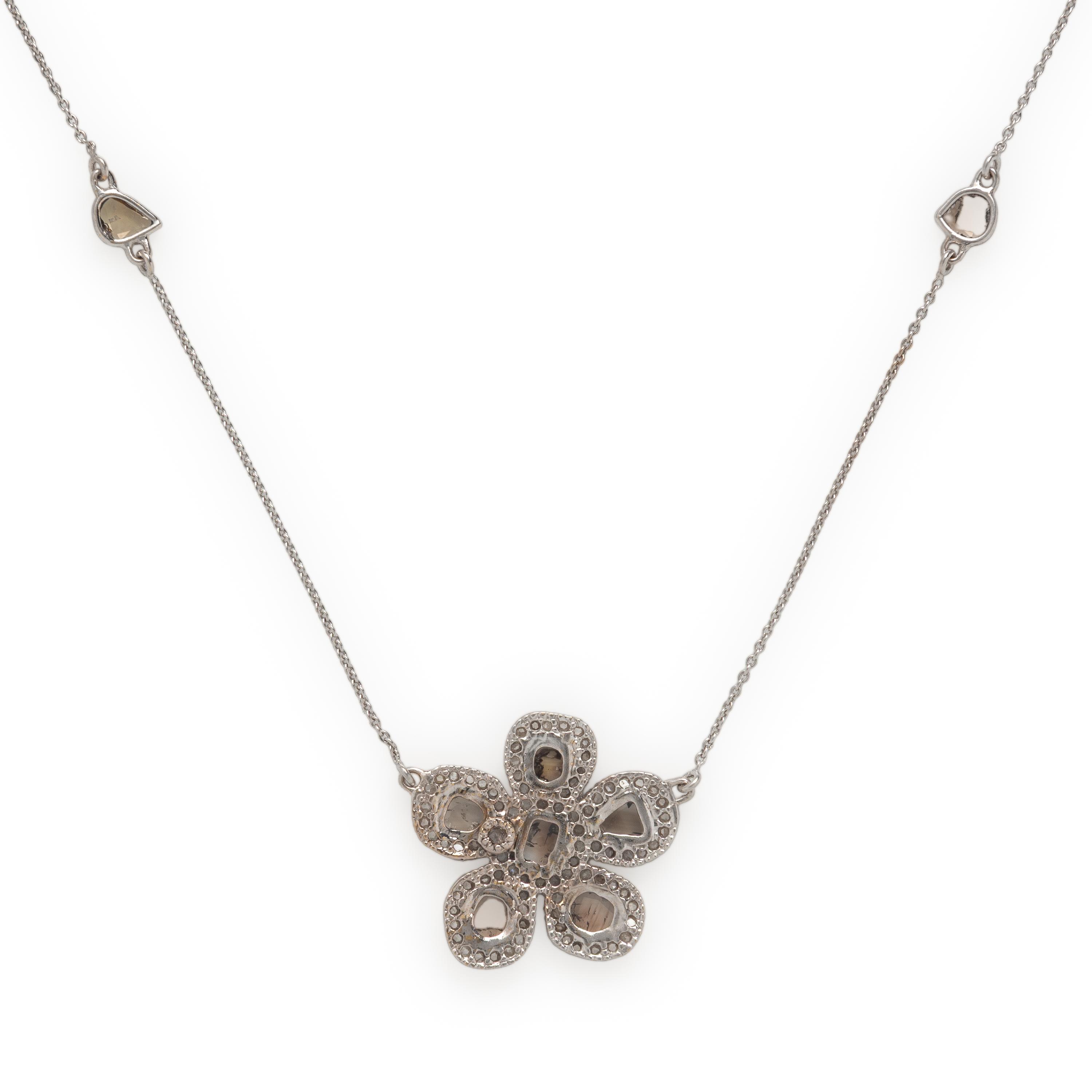 Coomi, Diamond and White Gold Flower Necklace