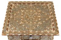 A Pair of Syrian Pewter and Mother-of-Pearl Inlaid Side Tables