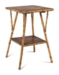Two Victorian Style Bamboo Side Tables