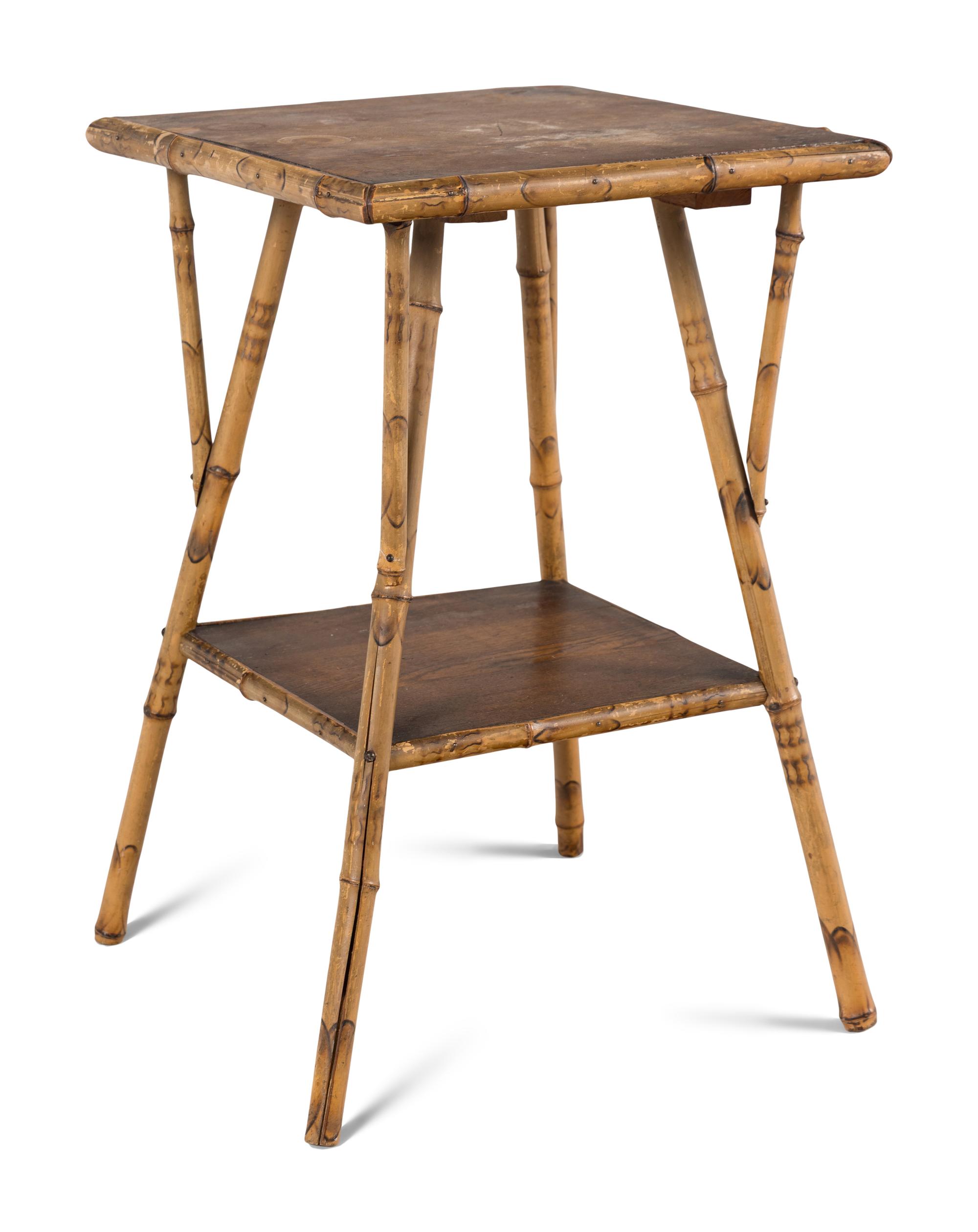 Two Victorian Style Bamboo Side Tables
