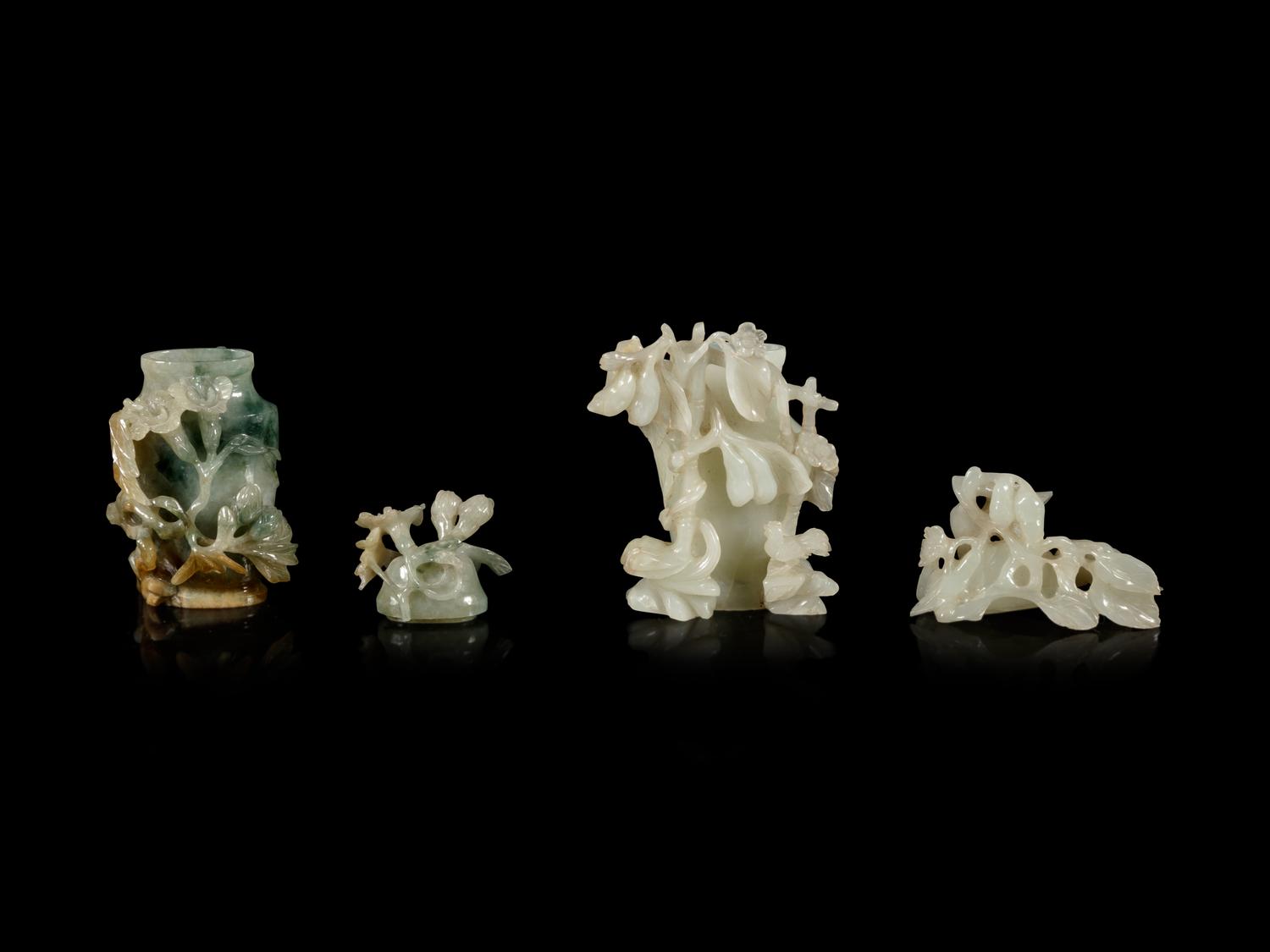 Four Chinese Jade and Hardstone Scholar's Objects