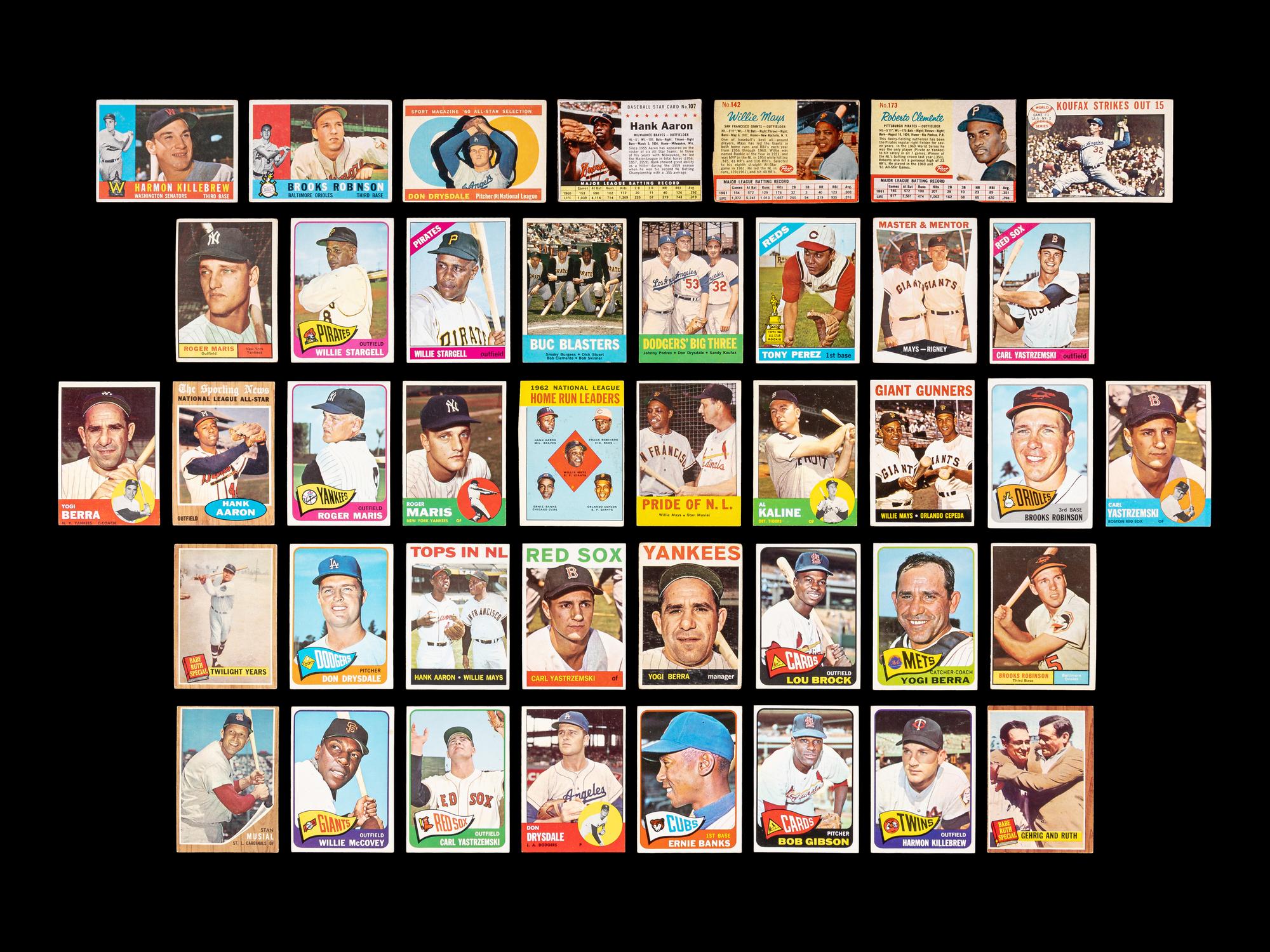 A Shoebox Collection of Over 1,500 Assorted 1950s-60s Baseball Cards Including Multiple Hall of Famers
