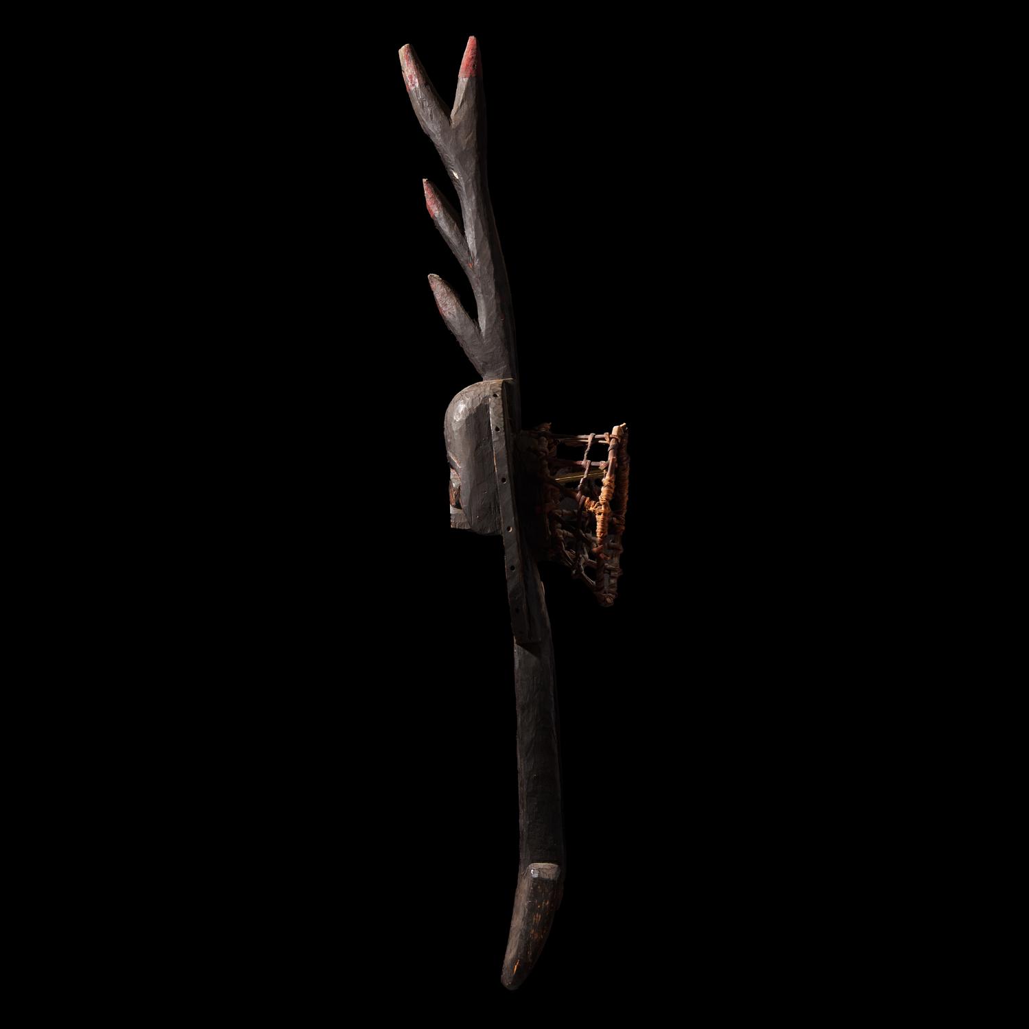 An Ijaw Carved Wood Water-Spirit Dance Headdress