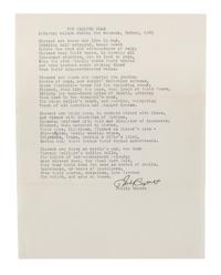 CAPUTO, Philip (b. 1941). A collection of 2 typed poems signed with carbon copies ("Philip Caputo"), 2 autograph letters signed ("Phil"), and one typed letter signed ("Phil"), 2 December 1973 - 19 April 1977, a few typed and handwritten corrections. Together 15 pages, 4to, with two envelopes .