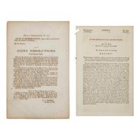 [Texiana] Group of 4 Items Related to Early Texas, Including a Report of the Reception of Texas's Declaration of Independence, ca. 1836-64