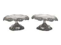 A Pair of Tiffany and Co. Silver Compotes