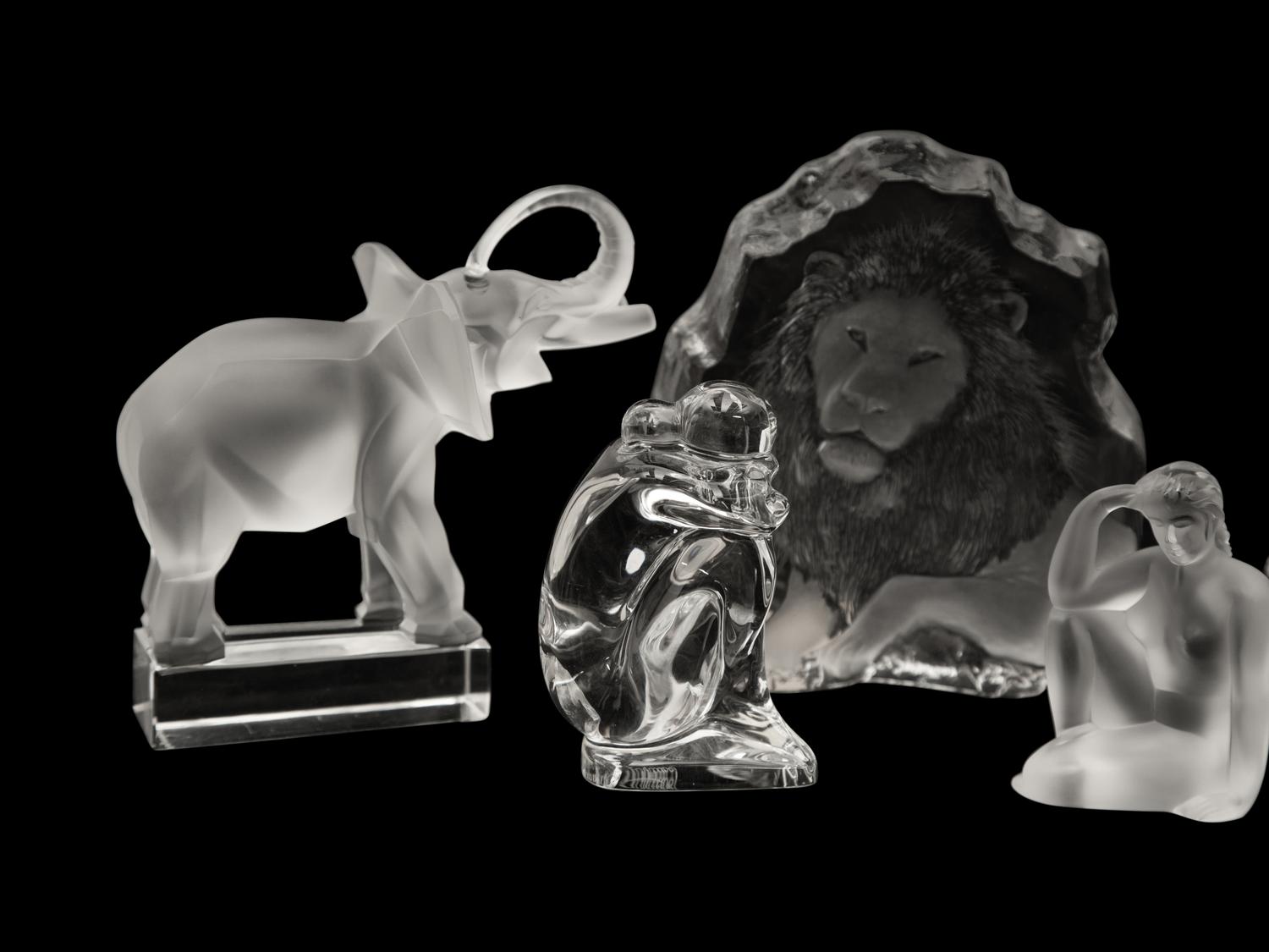 Ten Glass Figurines