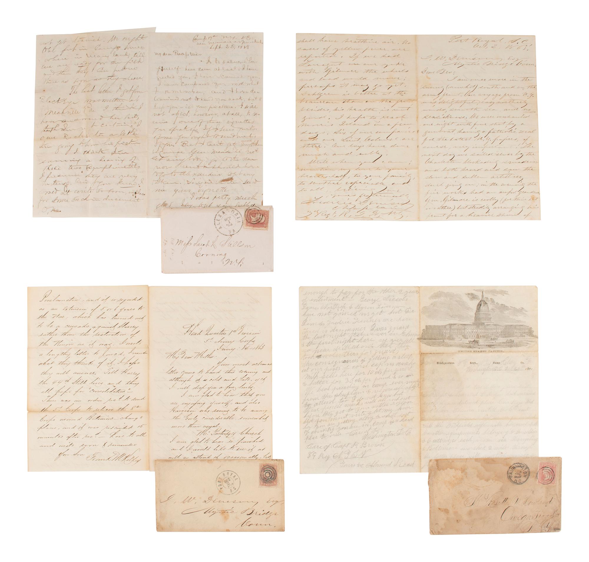 [CIVIL WAR]. A group of 10 war-date letters, including 8 soldier's letters.