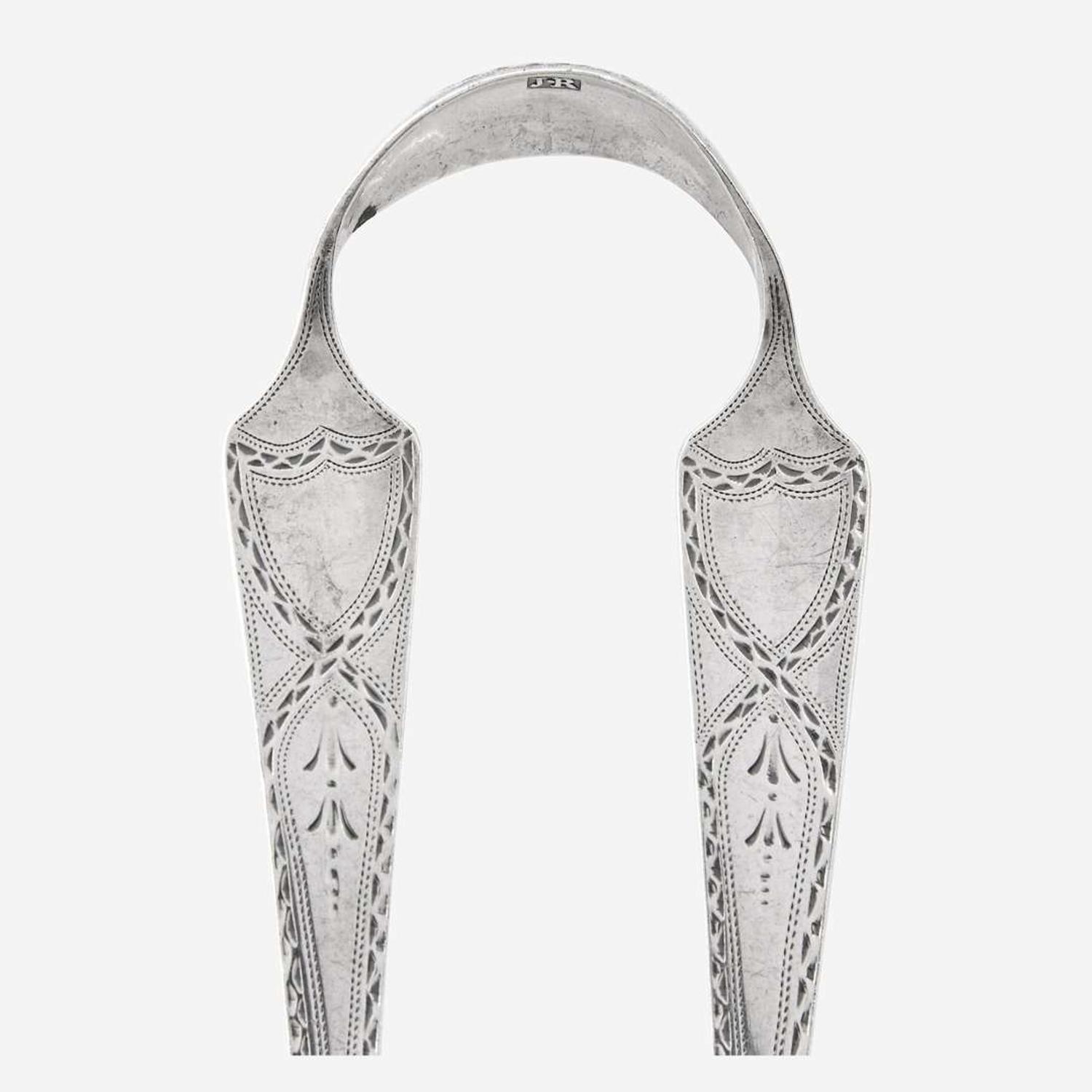 A silver punch ladle and sugar tongs Joseph Richardson, Sr. (1711-1784) and Joseph Richardson, Jr. (1752-1831), Philadelphia, PA, late 18th century