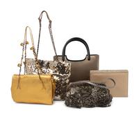 Six Metallic Designer Bags, Prada & Valentino