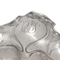 An Art Nouveau Martele Silver Serving Dish