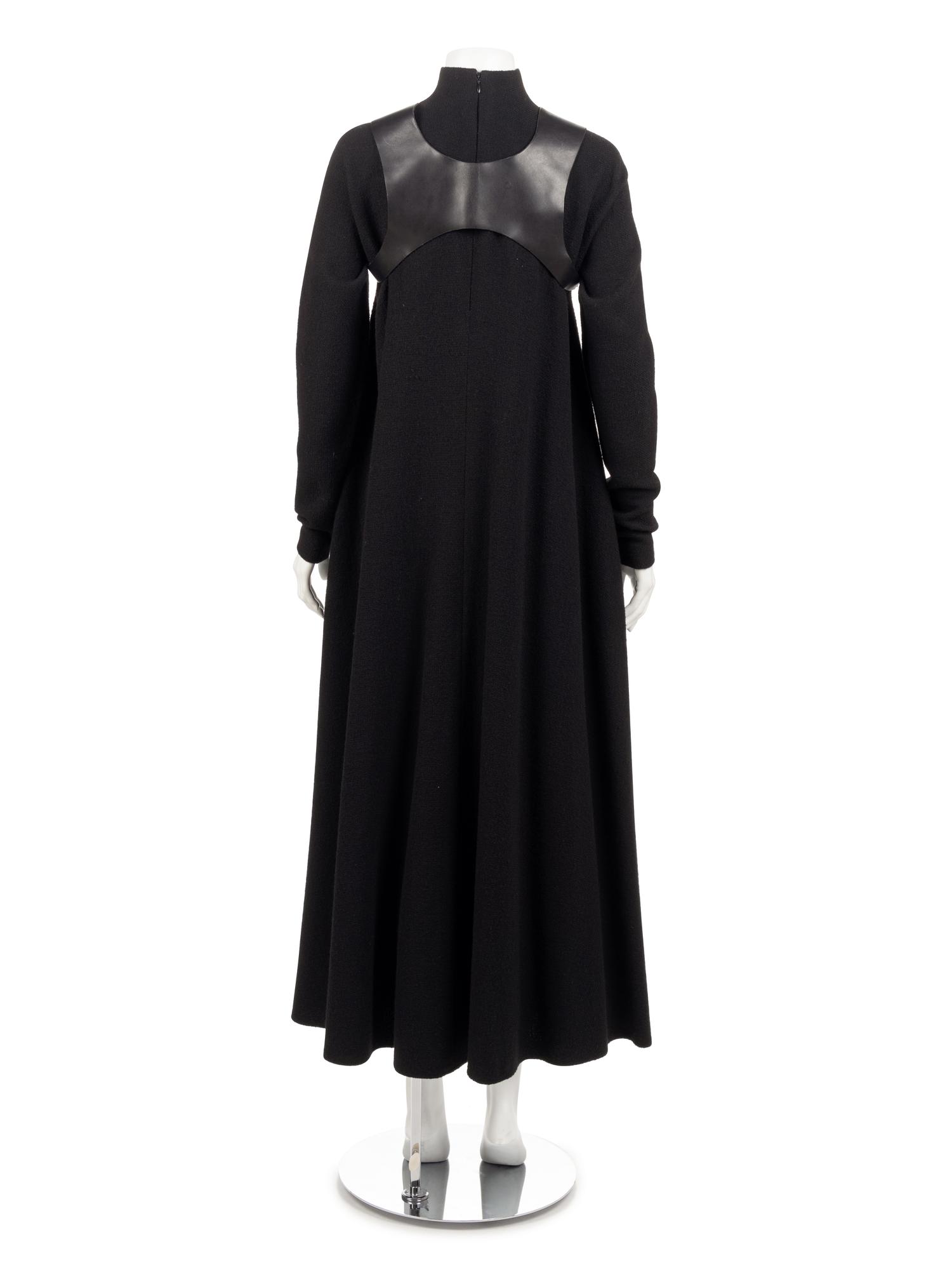 Geoffrey Beene Black Dress with Leather Harness, Fall 1990