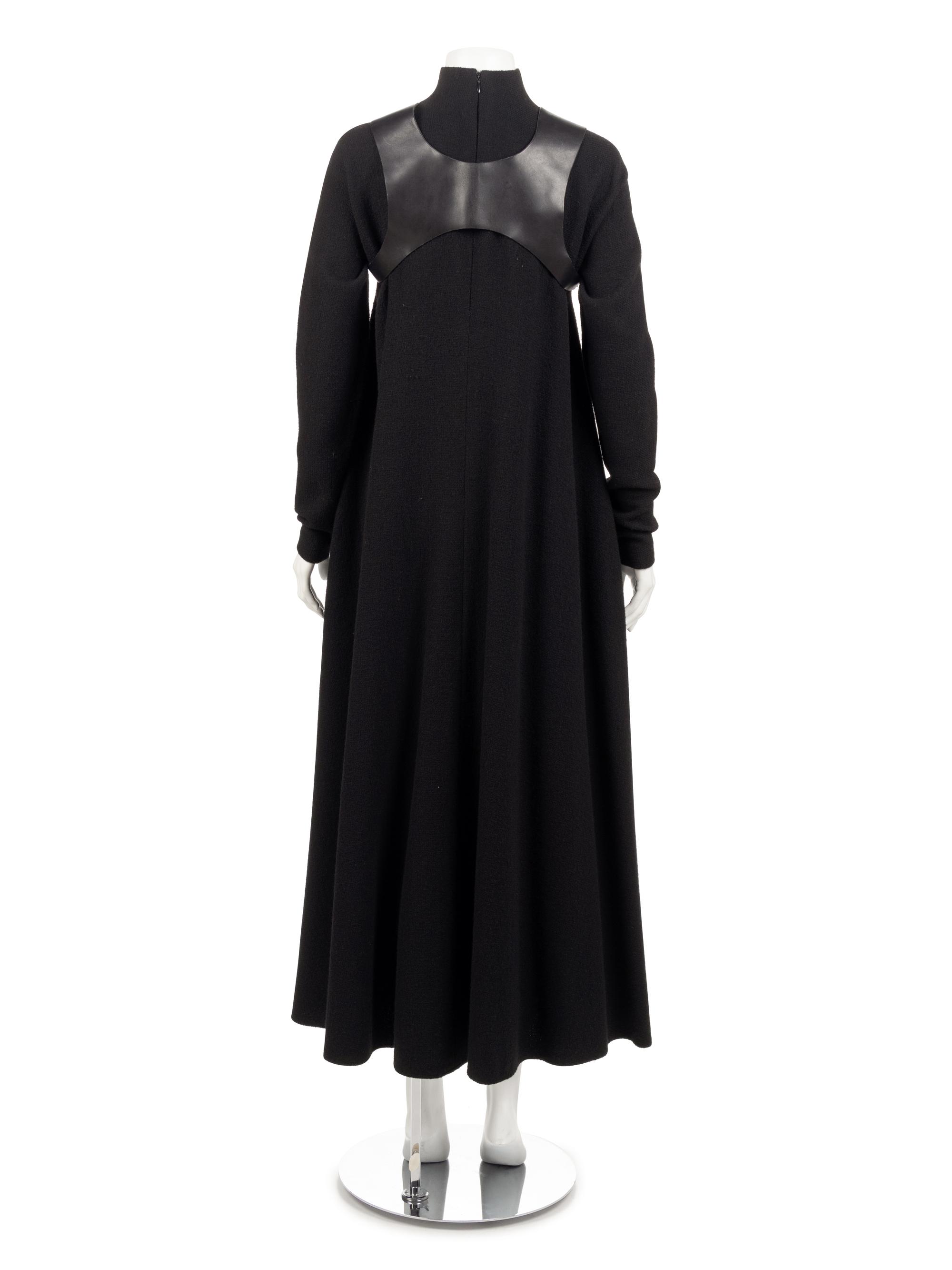 Geoffrey Beene Black Dress with Leather Harness, Fall 1990