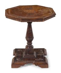 An Italian Walnut and Marquetry Table