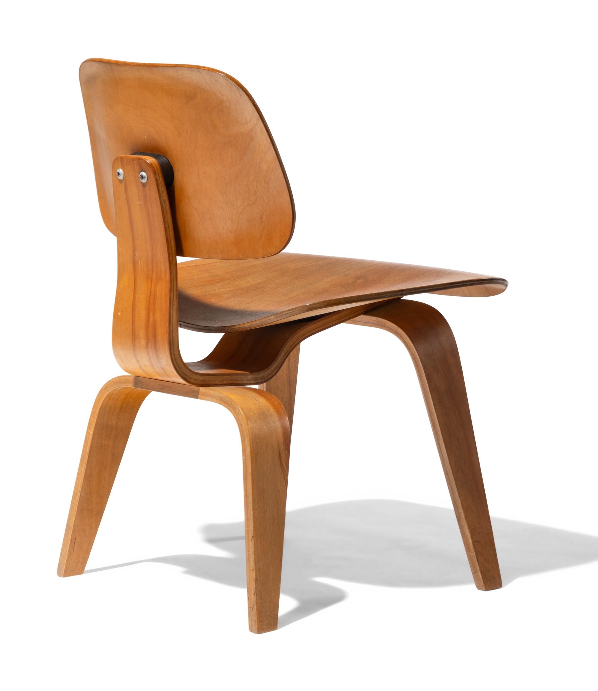Blond Wood DCW Chair Evans Products/Herman Miller, USA