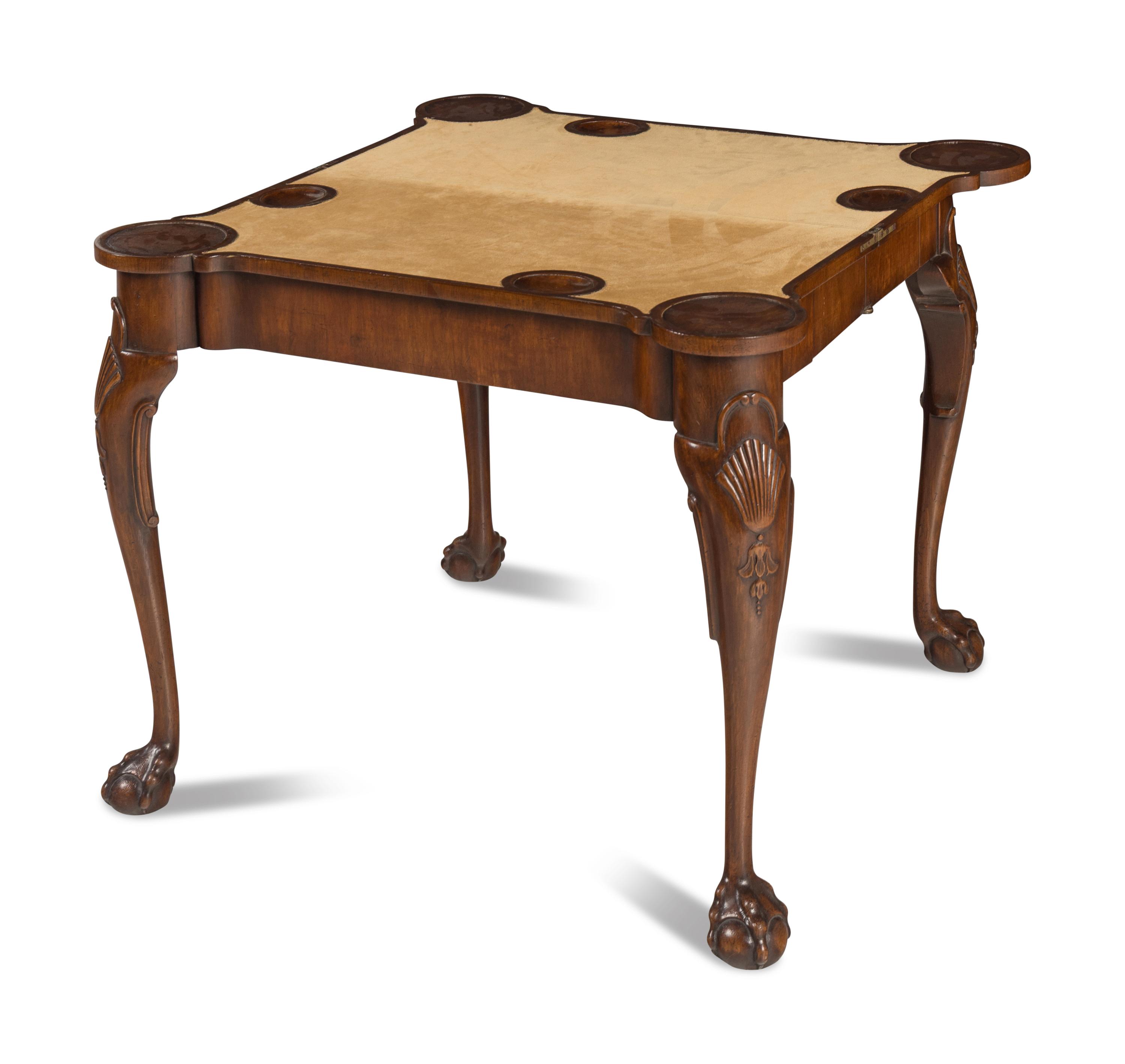 A George II Style Walnut Flip-Top Games Table