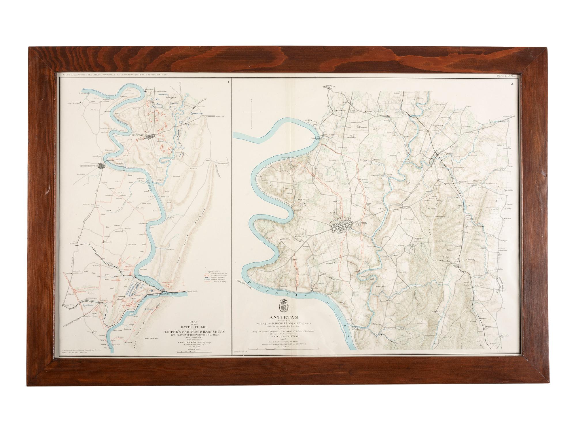 [CIVIL WAR]. Equipment and relic archive related to Civil War surgeon Dr. Joseph R. Martin and his service with the 124th Pennsylvania Infantry Regiment, highlighted by Tiemann & Co. surgical kit.